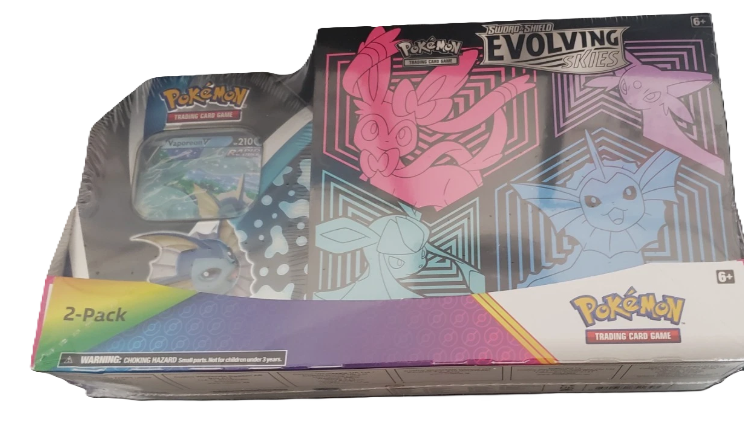 Pokemon Evolving Skies Elite Trainer Box and Tin (Vaporeon)