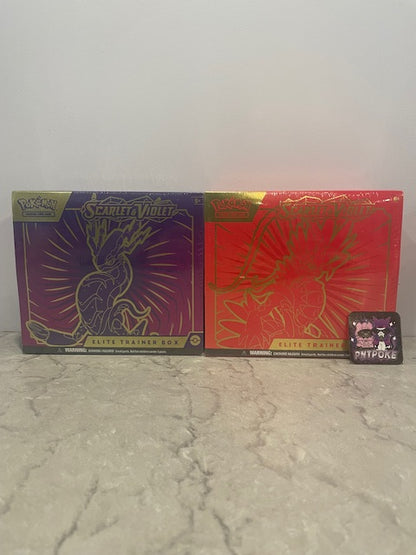 Slight Damage SV Base Pair Elite Trainer Box (See Pictures)