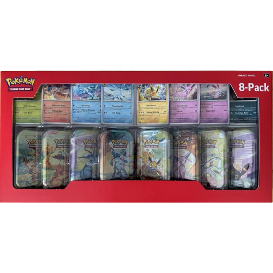 Pokemon Prismatic Evolutions 8 Pack Mini Tins